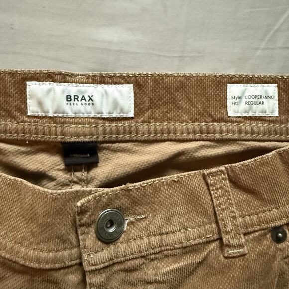 Brax Corduroy Pants Cooper Fancy 5 Pocket Brown 34x28 - Picture 5 of 11